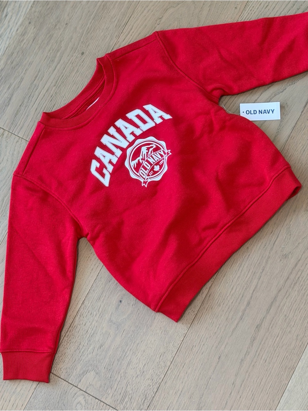 Old Navy Red Canada Graphic Kids Sweatshirt
